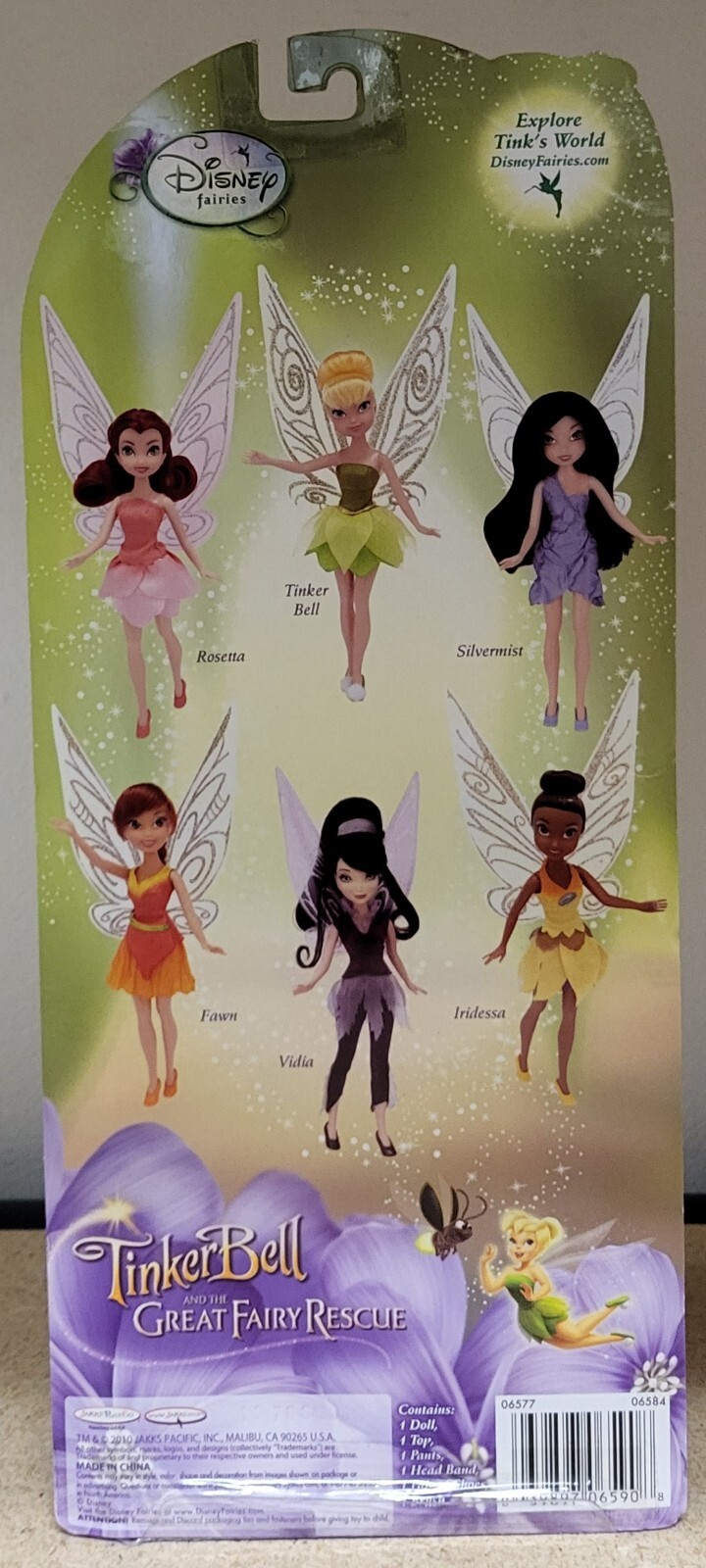RARE NRFB TinkerBell & Great Fairy Rescue Disney Fairies Vidia doll 