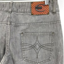 Just Cavalli Womens 26 Gray Jeans Straight Leg Denim Mid Rise Made in Italy