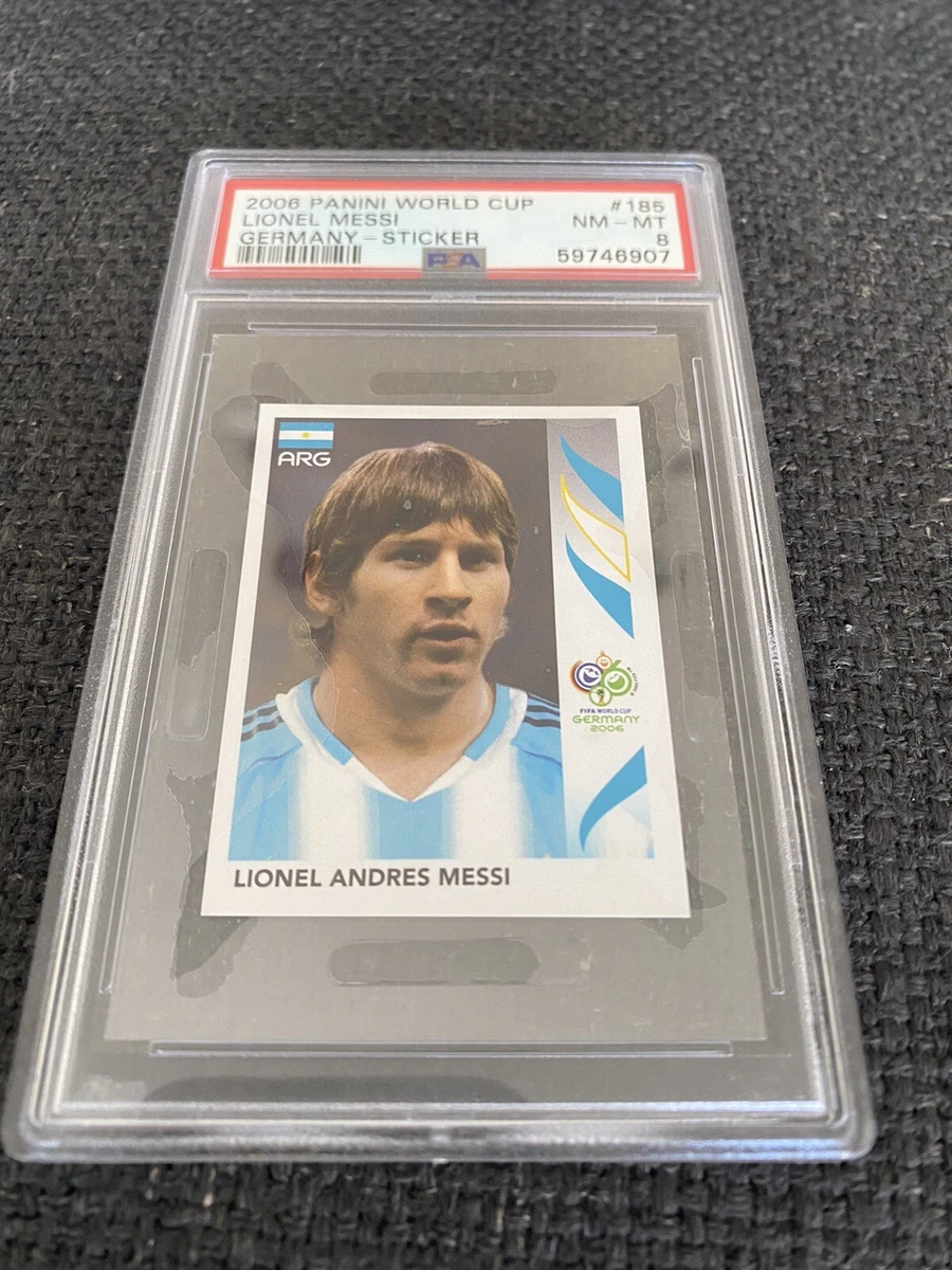 Lionel Messi 2006 Panini world cup Germany Sticker PSA 8 NM-MT