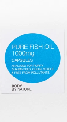BODYBYNATURESUPPLEMENTS Omega-3, Fish Oil Capsules 1000 mg,High Strength DHA/EPA, heart & brain health