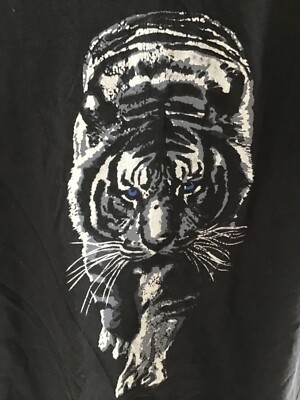 costes rebel shirt xs tiger animal print  boho blogger grau