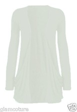 WOMENS LADIES LONG SLEEVE BOYFRIEND CARDIGAN WITH POCKETS PLUS SIZES 8--26