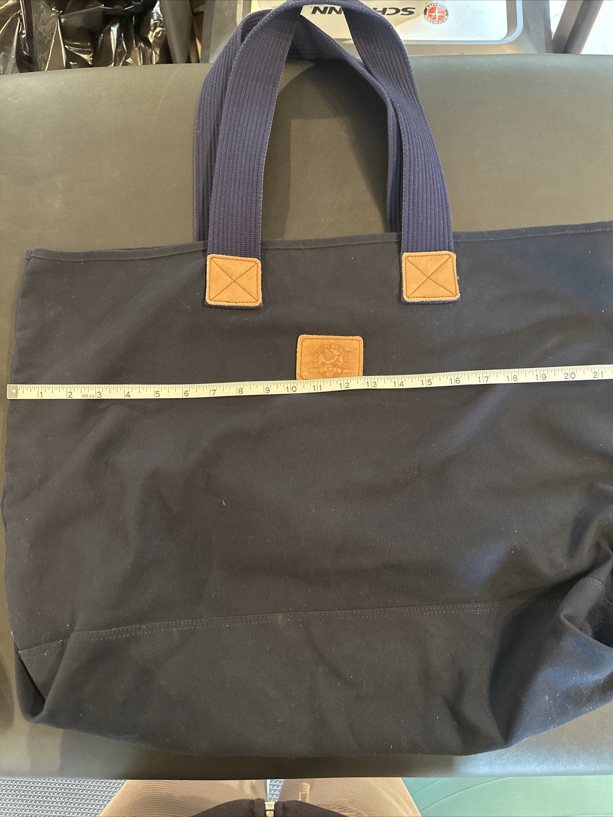Eddie Bauer Canvas Tote Bag Navy Blue. XL 100 eBay