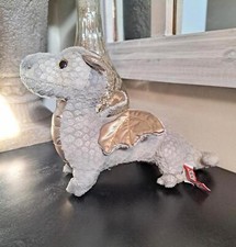 Douglas Hydra Silver Baby Dragon Plush Stuffed Animal