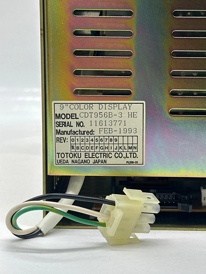 Monitor Pantalla Color Totoku Electric CDT956B-3, 9" Foto 4 de 4