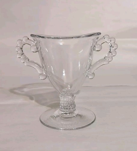 Vintage Candlewick Footed Creamer And Sugar Pair By Imperial Glass Ware - Picture 2 of 11