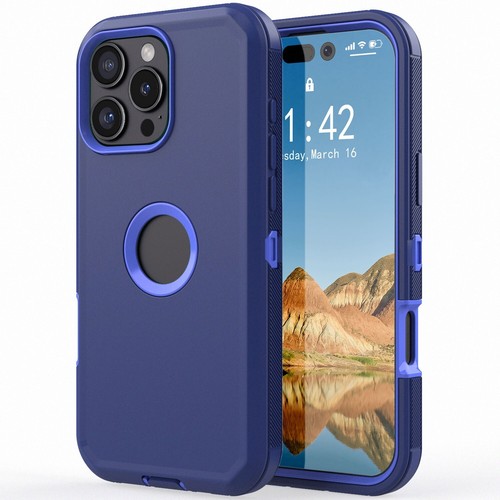 For iPhone 16 Pro Max/16+/16 Pro/16e/16 Shockproof Heavy Duty Phone Case Cover - Picture 71 of 87