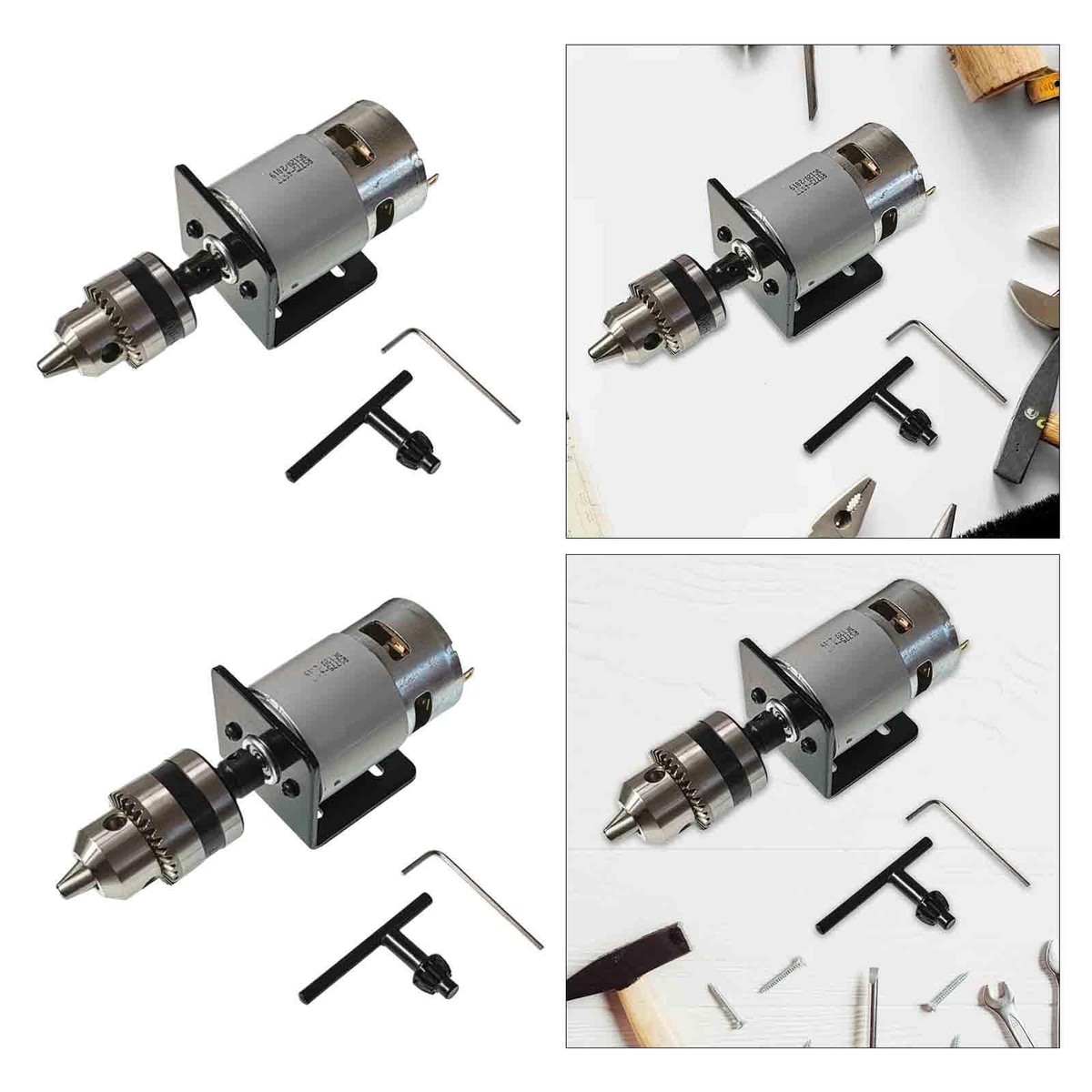 DC Motor 12V Miniature Hand Drill Chuck for Metal Drilling