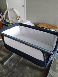 chicco next to me crib denim