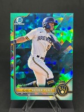 Hedbert Perez 2022 Bowman Chrome Sapphire Prospects Aqua /99 #BCP-162 Brewers