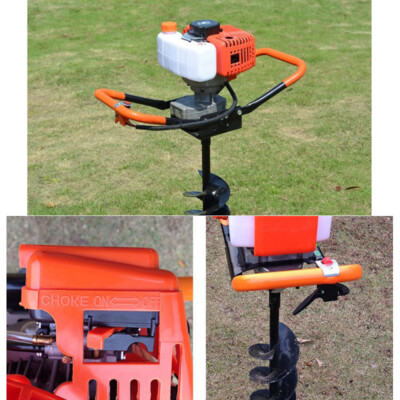 2-Stroke 52CC Earth Auger Digging Machine Gas Powered Post Hole Digger Durable