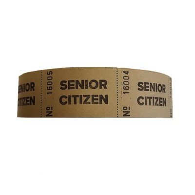 Senioren Rolltickets (1 Packung mit 10 Rollen, 10000 Tickets)