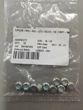 (10pc)  1/8"- 27 x 1/4" Hex Socket Allen Pipe Thread Plug Chrome Plated Steel