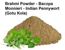 Herbal Brahmi Powder - Bacopa Monnieri - Indian Pennywort (Gotu Kola)