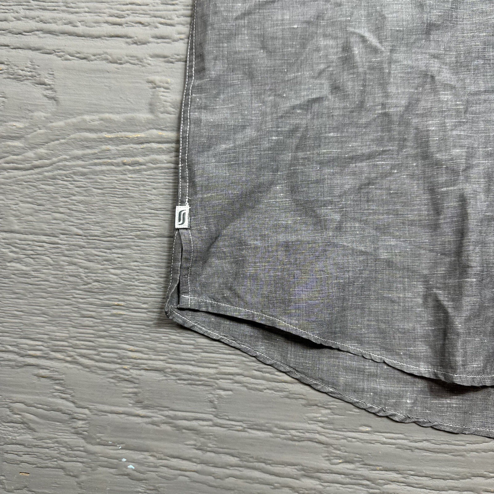 FILA Camicia Richard James da uomo 16 41 grigia Savile Row lino contemporaneo cotone casual