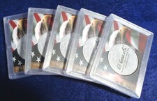 5 soportes de estuche escarchado American Silver Eagle, águila y bandera americana HE Harris