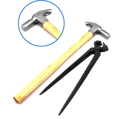 Set Of 2 Farrier Hammer + Hoof Nipper / Trimmer / Cutter Farrier Tools