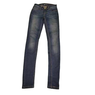 E187 Levi's dunkelblaue Super Skinny Denim Damenjeans UK XS W25 L32
