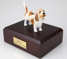 Basset Griffon Vendeen Pet Funeral Cremation Urn Avail in 3 Diff Colors  4 Size