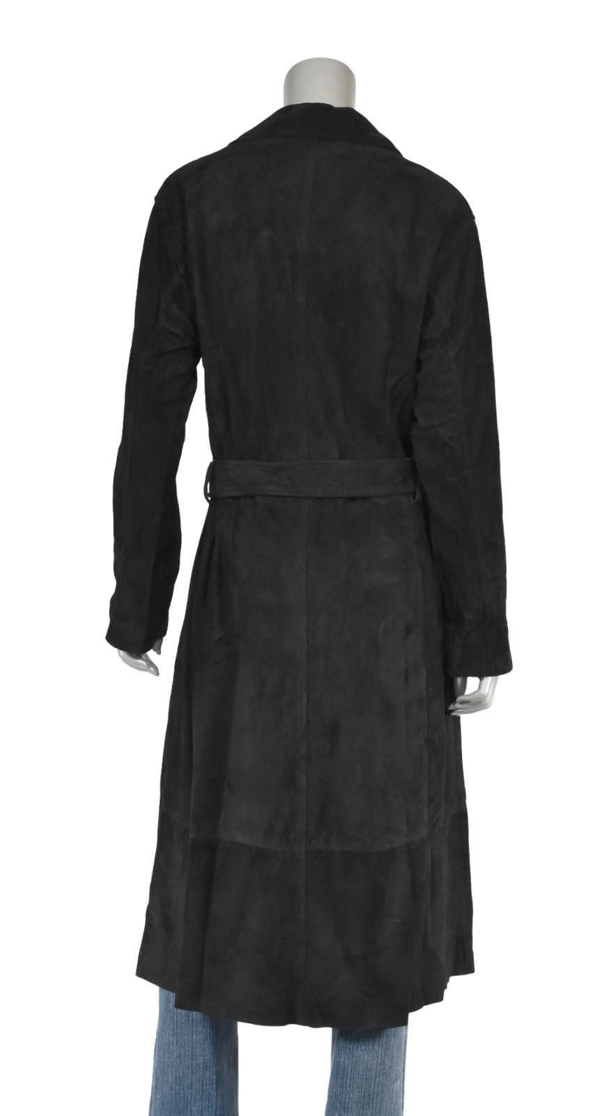 Ralph Lauren Purple Label Collection Black Suede Belted Coat Jacket 8 New $5998 image 2