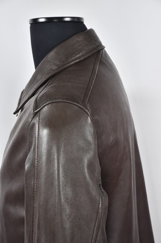 Hugo Boss Selection Brown Lamb Leather Jacket Men's size 44R - Picture 10 of 14