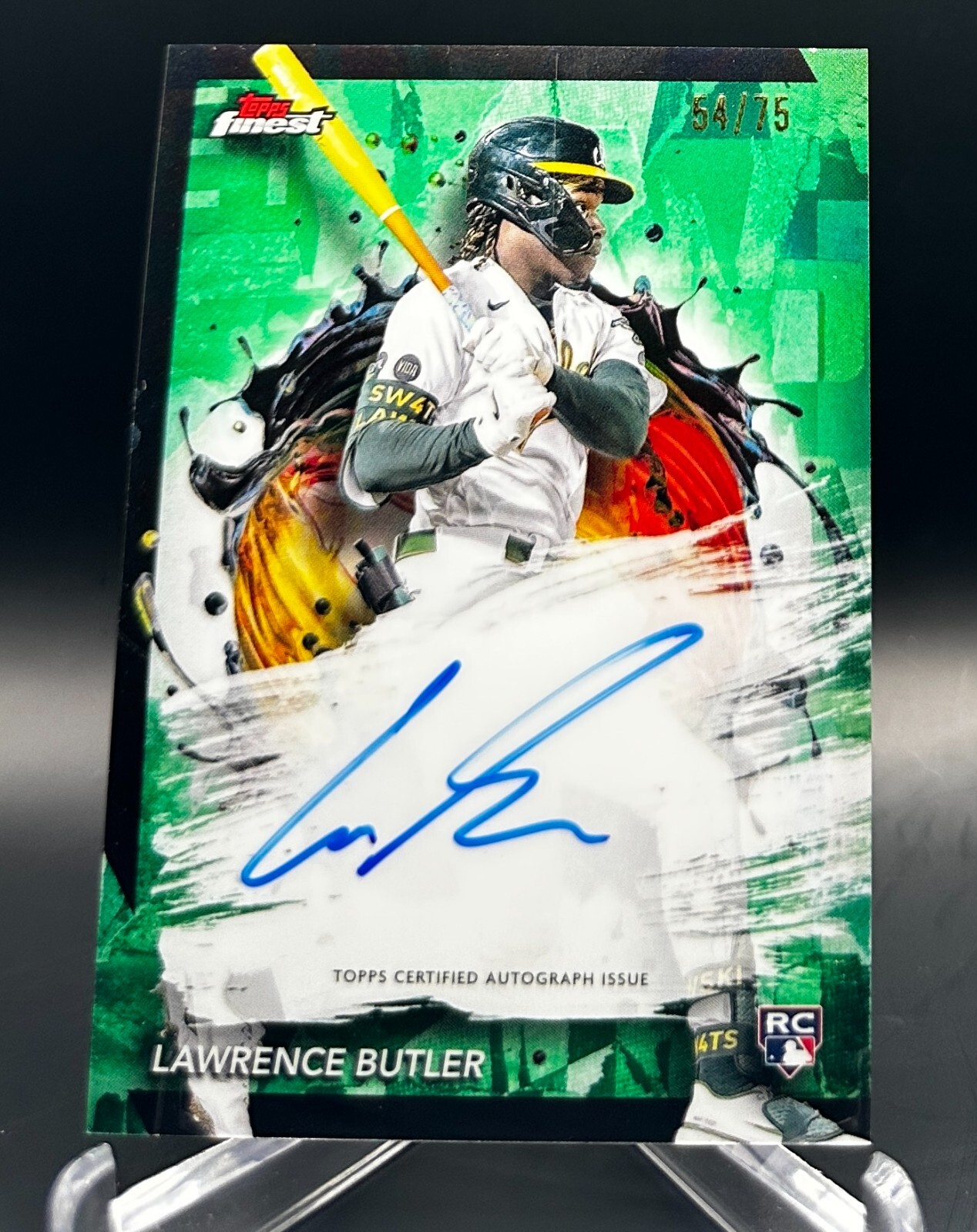 2024 Topps Finest - Auto Lawrence Butler #FA-LB Green Refractor /75 Color Match!