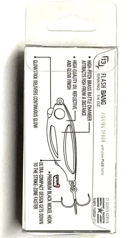 Leurre De Pêche 13 Fishing Flash Bang Clown FB-CL38 - Cuillère à Jigging Avec Hochet - Neuf