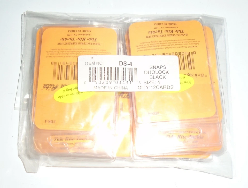 (84) Tide Rite DUO LOCK SNAPS - 12 paquetes minoristas de 7 = 84 en total (DS-4) 100# prueba Foto 2 de 4