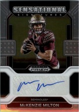2022 Panini Prizm Draft Picks Sensational Signatures #64 McKenzie Milton Auto FB
