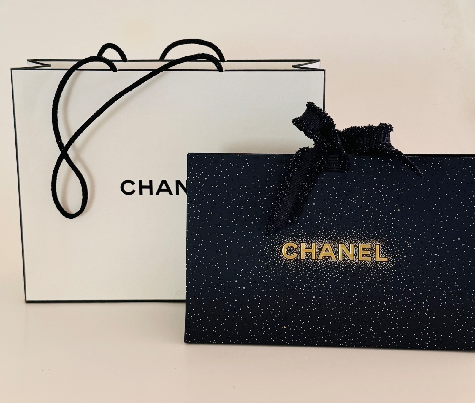 CHANEL Holidays 2025 Classic Shopping Gift Bag Embossed logo & 2025 Gift Box