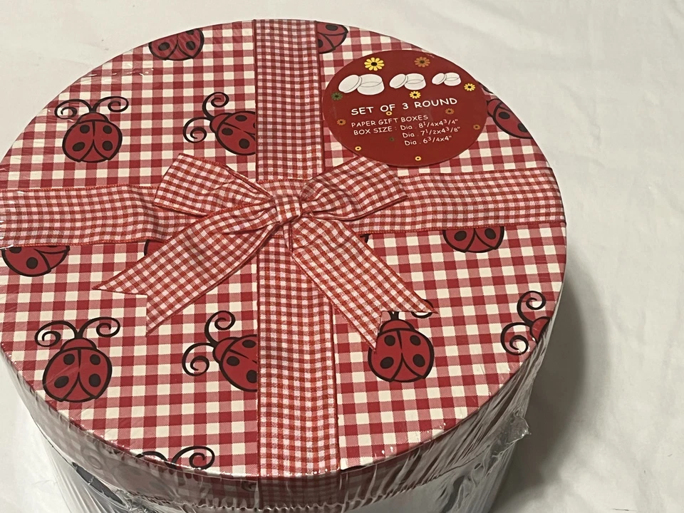 Nesting Boxes / Gift Boxes Laby Bugs 6 Sizes New (3 round and 3 rectangular) - Image 3 of 4