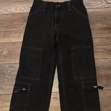Lee Pipes Vintage Black Cargo Jeans Size 7