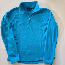 Mountain Hardwear Teal Microchill 1/4 Zip Fleece Pullover Women  s Size Large