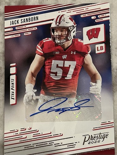 Jack Sanborn 2022 Panini Chronicles Draft Picks Prestige Rookie Auto PX-JSA