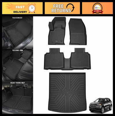 Custom Fit All-Weather Floor Mats for 2015-2026 Ford Edge | Durable TPE, Odorles