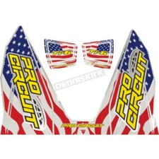 Pro Circuit Stars and Stripes Ti-6 Exhaust Decals - DC22TI6-SS