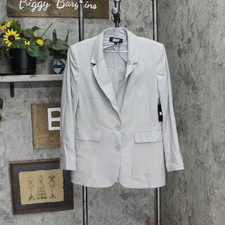 dkny Jeans Womens Linen Business Two-Button Blazer Jacket P3DCUQ79 XS