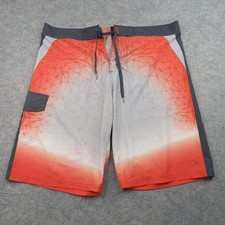 Ocean Pacific Board Shorts Mens 38 Orange OPFLEX 4-Way OP Stretch Swim OM16403Y