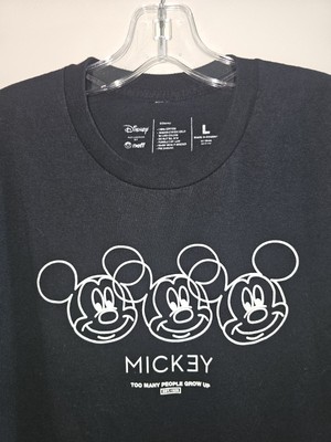 Disney X Neff Mickey Mouse Collaboration Large Mens Black Graphic Logo Tshirt