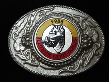 PG05165 VINTAGE 1988  ILLINOIS AGRI-NEWS  AGRICULTURE  FARMING BELT BUCKLE