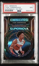 2021-22 Panini Obsidian RC rare Supernova Cade Cunningham #4 Red Elec. Etch 1/5 