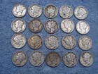 20 SILVER MERCURY DIMES WITH DATES lot tu7 — photo 1