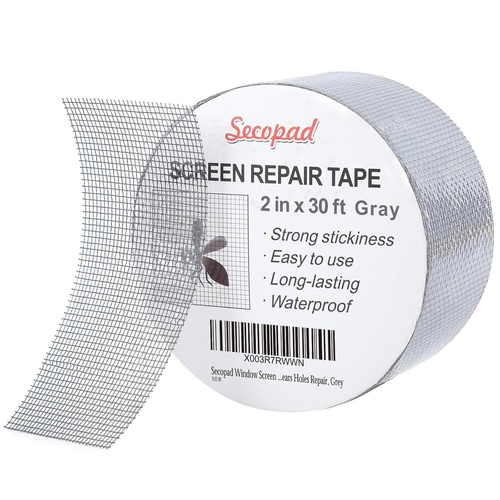 Grey Window Screen Repair Tape, 2IN X 30FT (360IN) x 30FT, Gray