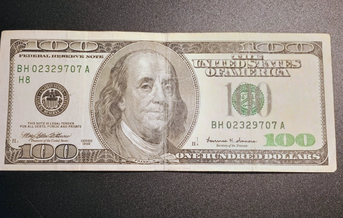 曾流通1999 年100 美元美国小尺寸纸币| eBay