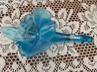 Fenton Art Glass Celeste Blue Stretch Epergne Horn 90th Anniversary Replacement