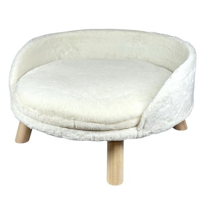 Bingo Paw Pet Dog Cat Bed Sofa Nordic-Style Elevated Couch Kitten Lounge White