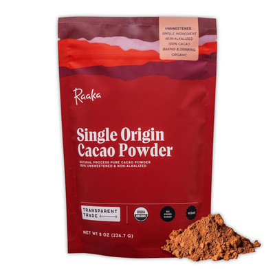 Organic Unsweetened Cacao Powder with Rich Dark Chocolate Flavor NEW