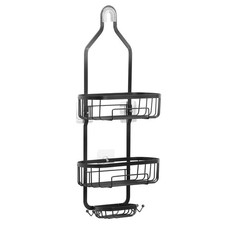 3-Tier Hanging Shower Caddy Storage Rack Shelves, Iron, Matte Black