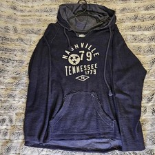 Unbranded Men's Navy and Blue Hoodie