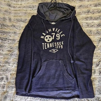 Unbranded Men's Navy and Blue Hoodie